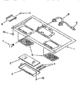 Ventilation Diagram and Parts List for KHWS105BBL0  KitchenAid Microwave