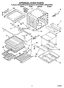 INTERNAL OVEN PARTS Diagram and Parts List for KGRK806PBL00  KitchenAid Range