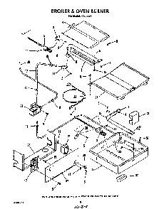 Broiler And Oven Burner Diagram and Parts List for F8958*1  Roper Range