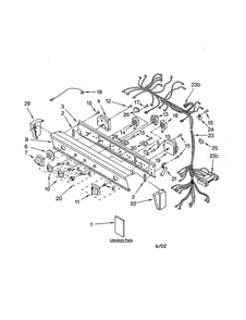 Washer/dryer Control Panel Diagram and Parts List for 110C92962200  Kenmore Washer Dryer Combo