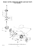 BRAKE, CLUTCH, GEARCASE, MOTOR AND PUMP Diagram and Parts List for KAWE900SWH2  KitchenAid Washer