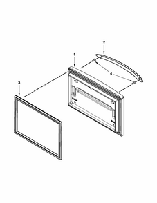 Freezer Door Parts Diagram and Parts List for 59679463410  Kenmore Refrigerator