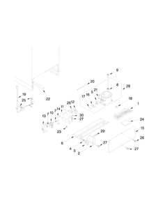 Unit Parts Diagram and Parts List for WUR50X24EM00  Whirlpool Refrigerator
