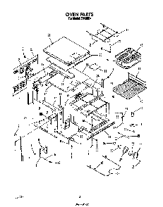 Oven Diagram and Parts List for B9608*4  Roper Range