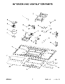 04 - Interior And Ventilation Parts Diagram and Parts List for WML35011KW01  Whirlpool Microwave