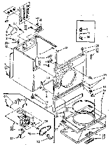Cabinet Diagram and Parts List for LE5800XSN3  Whirlpool Dryer