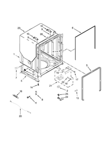 Tub And Frame Parts Diagram and Parts List for WDT920SADH2  Whirlpool Dishwasher