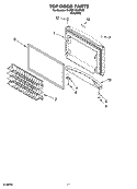 TOP DOOR PARTS, OPTIONAL PARTS Diagram and Parts List for GAFZ21XXMK00  Whirlpool Freezer