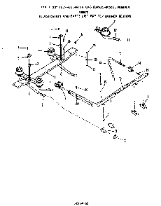 Top Burner Diagram and Parts List for F8857*0  Roper Range