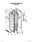 REFRIGERATOR DOOR Diagram and Parts List for ED20SKXXW00  Whirlpool Refrigerator