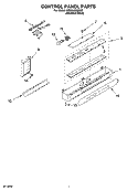 CONTROL PANEL PARTS Diagram and Parts List for KSSP42QMS02  KitchenAid Refrigerator