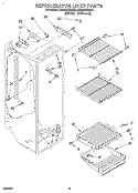 REFRIGERATOR LINER Diagram and Parts List for RS20EKXBW00  Roper Refrigerator