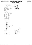 JAR ASSEMBLY PARTS Diagram and Parts List for KCB348SGR0  KitchenAid Blender