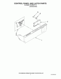 CONTROL PANEL AND LATCH PARTS Diagram and Parts List for 7GU3200XTVY4  Whirlpool Dishwasher