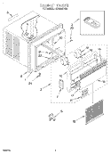 CABINET Diagram and Parts List for 4XACM07DD0  Whirlpool Air Conditioner