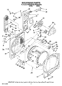 BULKHEAD PARTS Diagram and Parts List for MGD6400TQ0  Maytag Dryer