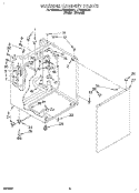 WASHER CABINET Diagram and Parts List for LTE5243BW1  Whirlpool Washer Dryer Combo
