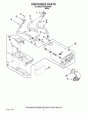 DISPENSER PARTS Diagram and Parts List for IFW7300WW01  Inglis Washer