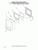 LOWER OVEN DOOR PARTS Diagram and Parts List for RBD305PVS00  Whirlpool Wall Oven
