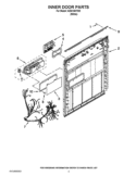 INNER DOOR PARTS Diagram and Parts List for IUD6100YW0  Whirlpool Dishwasher