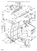 CONTROLS AND REAR PANEL PARTS Diagram and Parts List for IJ45001  Inglis Washer
