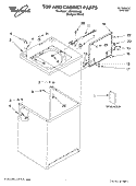 TOP AND CABINET, LITERATURE Diagram and Parts List for LSB6000LQ0  Whirlpool Washer