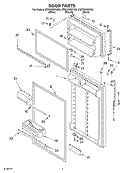 DOOR PARTS Diagram and Parts List for ET8CHMXKQ03  Whirlpool Refrigerator