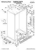 CABINET PARTS Diagram and Parts List for KSSS36FTX00  KitchenAid Refrigerator