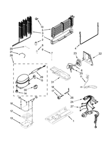 Unit Parts Diagram and Parts List for WRF560SFYM01  Whirlpool Refrigerator