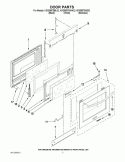 DOOR PARTS Diagram and Parts List for KGSS907SBL02  KitchenAid Range