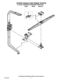 UPPER WASH AND RINSE PARTS Diagram and Parts List for KUDE20IXBL6  KitchenAid Dishwasher