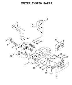 Water System Parts Diagram and Parts List for 8TWFW5620HW0  Whirlpool Washer