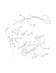 Control Box Parts Diagram and Parts List for WRS322FNAE02  Whirlpool Refrigerator