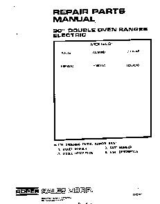 Front Cover Diagram and Parts List for H9608*0  Roper Range