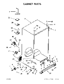 Cabinet parts Diagram and Parts List for 10651769512  Kenmore Refrigerator