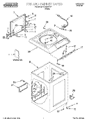 CABINET, LITERATURE Diagram and Parts List for CCW5264W4  Whirlpool Washer