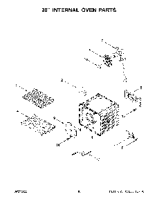 30" Internal Oven Parts Diagram and Parts List for KFGC558JSS05  KitchenAid Range