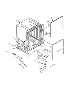 Tub And Frame Parts Diagram and Parts List for KDFE304DBL2  KitchenAid Dishwasher