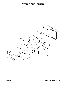 Oven Door Parts Diagram and Parts List for KOSE900HBS20  KitchenAid Wall Oven