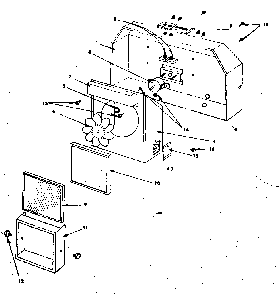 Range Hood Assembly Diagram and Parts List for 1555346741  Kenmore Range Hood