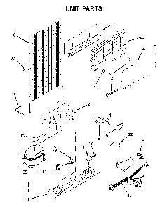 Unit parts Diagram and Parts List for 10676393414  Kenmore Refrigerator