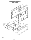 DOOR AND DRAWER Diagram and Parts List for RF302BXPW0  Whirlpool Range