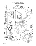 CABINET Diagram and Parts List for LGR5624DZ0  Whirlpool Dryer