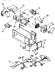 Interior Diagram and Parts List for MH7116XBB6  Whirlpool Microwave