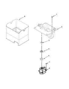 Motor And Ice Container Parts Diagram and Parts List for WRV976FDEM01  Whirlpool Refrigerator