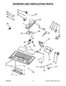 Interior And Ventilation Parts Diagram and Parts List for YKMHC319ES1  KitchenAid Microwave