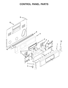 Control Panel Parts Diagram and Parts List for KERS306BSS1  KitchenAid Range