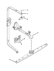 Upper Wash And Rinse Parts Diagram and Parts List for KDTE554CSS0  KitchenAid Dishwasher