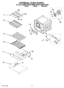 INTERNAL OVEN PARTS Diagram and Parts List for KEBS207SWH00  KitchenAid Wall Oven