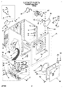 CABINET Diagram and Parts List for LGR2614BW1  Whirlpool Dryer